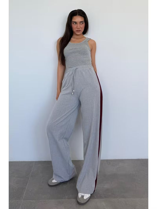 Gri  Bol Paça Kadın Eşofman